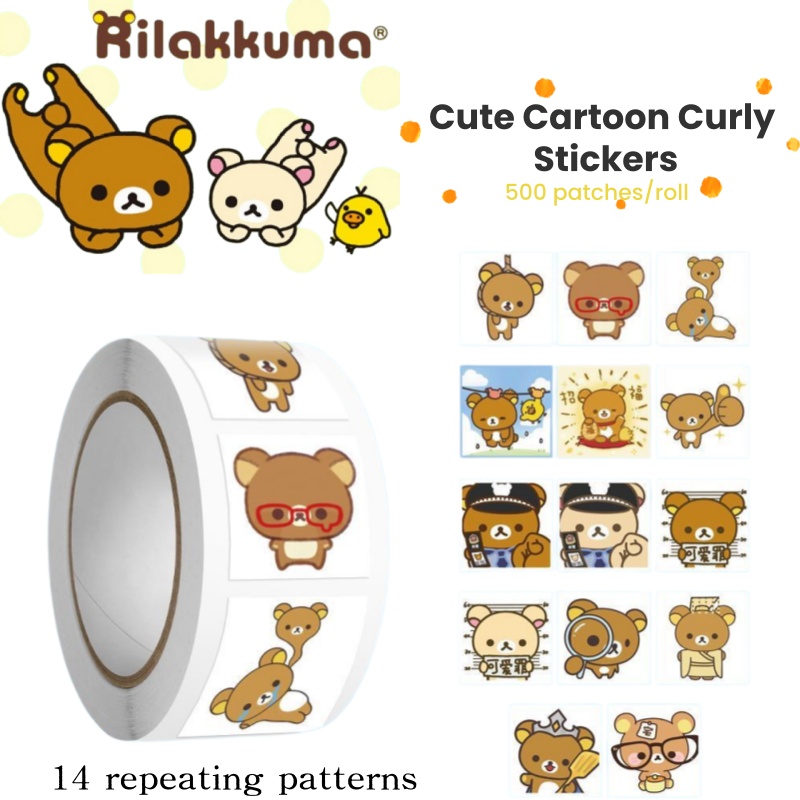 Phone Accessories Japan - Adesivo ricurvo con avatar di Rilakkuma