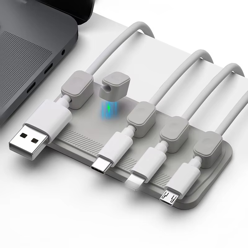Cable Organizer Magnetic - Organizzatore Magnetico Multifunzione per Scrivania, Clip