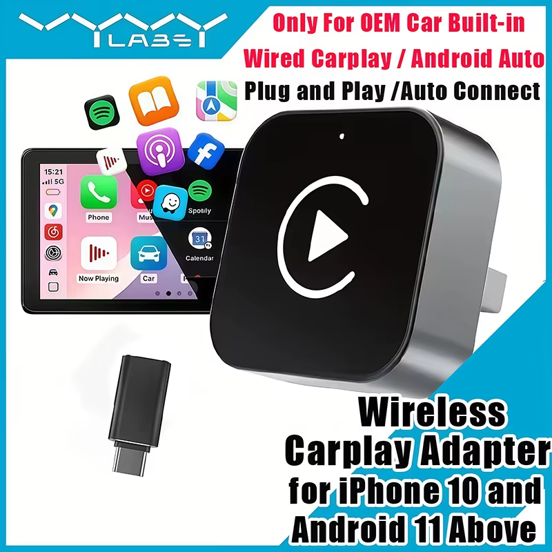 Phone Accessories Vendor - Adattatore CarPlay Wireless 2-in-1 Plug-and-Play per