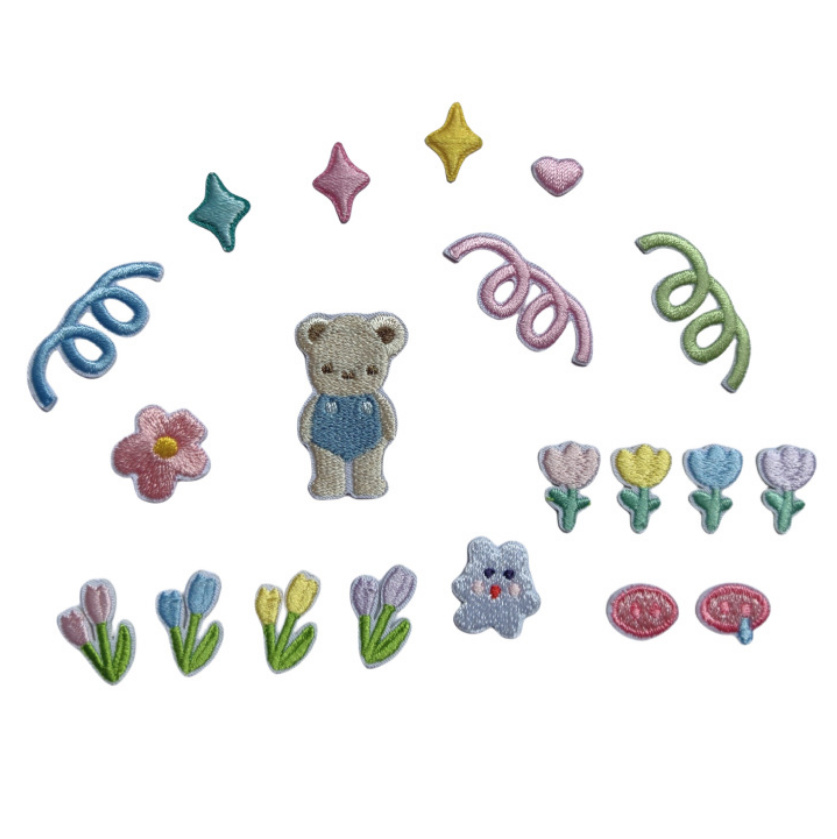 Phone Accessories Pictures - 10 Pezzi Toppe Ricamate a Forma