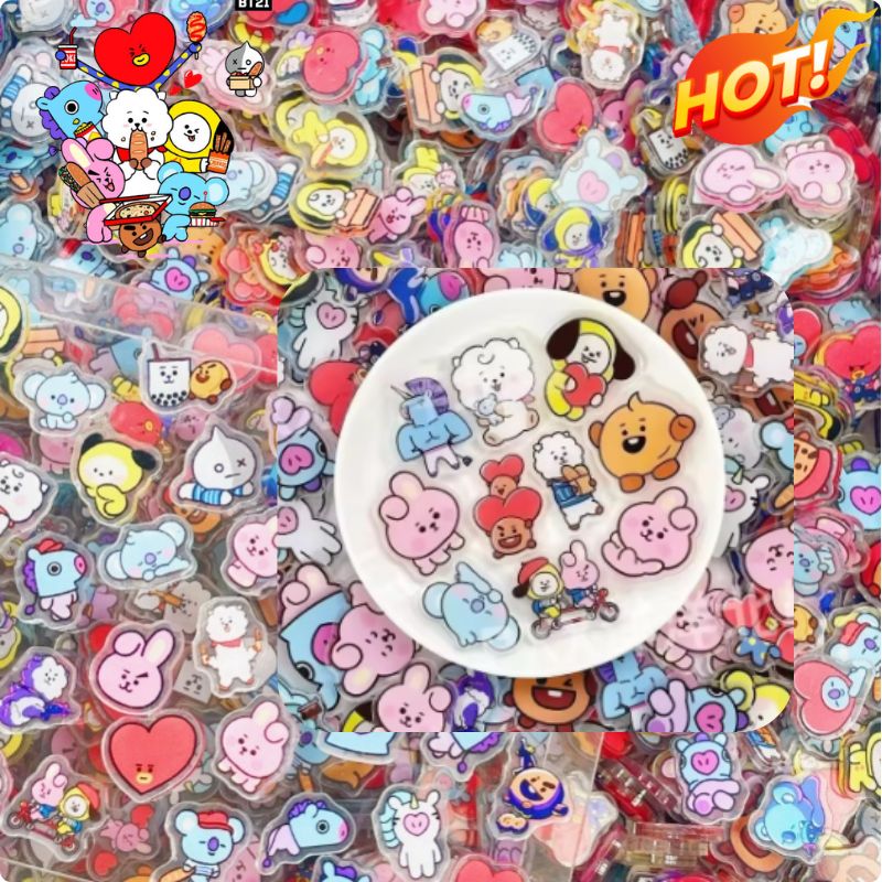 Phone Accessories Toys - 100 Mini Piastre Acriliche BT21 per