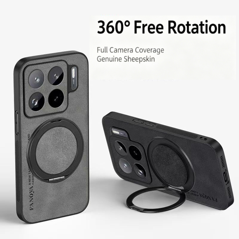 Phone Accessories Popsocket - Custodia Magnetica per Telefono in Pelle
