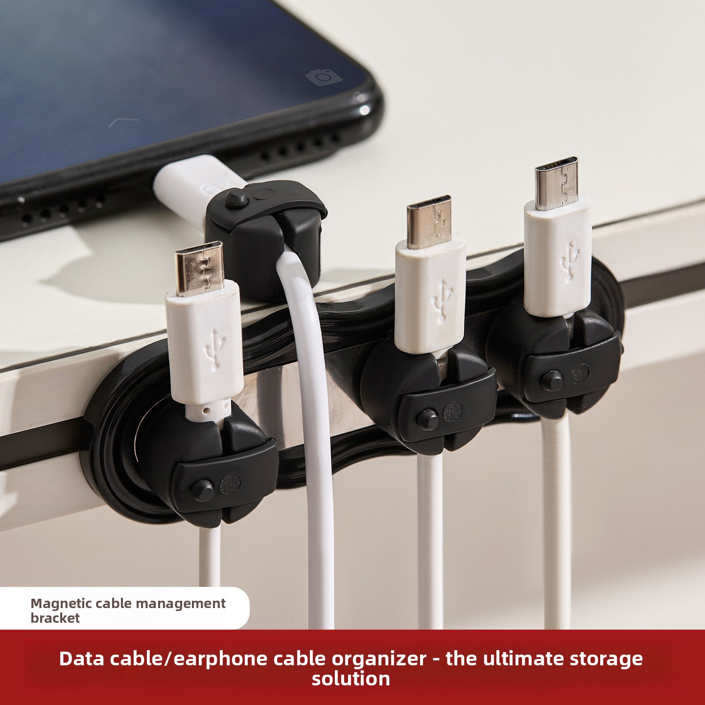 Cable Organizer Magnetic - Organizzatore di Cavi Magnetico Autoadesivo Senza