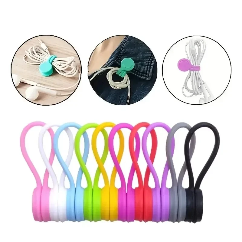 Cable Organizer Magnetic - 5/3/1 Pezzi Fascette Magnetiche in Silicone
