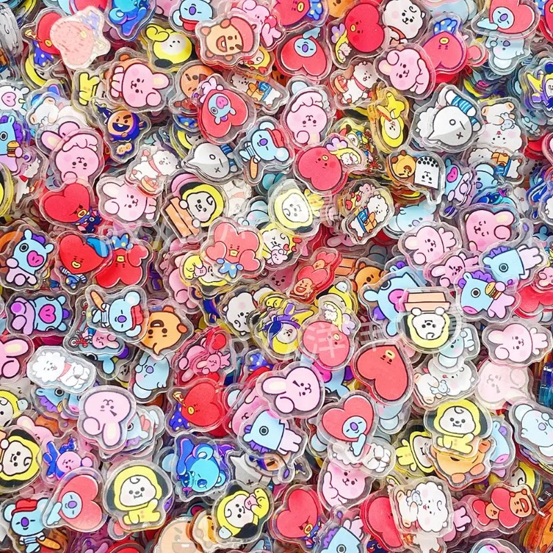 Phone Accessories Toys - 60 Pezzi 2CM Kawaii BT21 Fogli